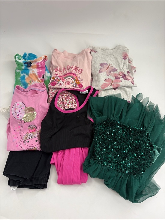 Other - Girls Size 6-8 Clothing Bundle 10 Pieces Pajamas Dress Activewear Mixed Lot